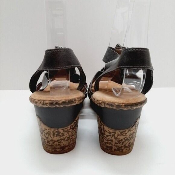 RIEKER Roberta Women's Wedge Sandal Gray Zipper Rosette Sz Eur 37 US 6 - Picture 10 of 13